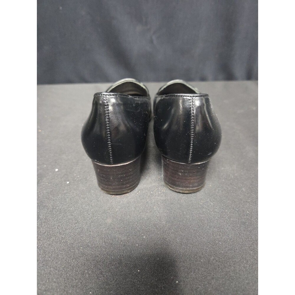 Cole Haan Black Leather Penny Loafers Size 6 B Italy Heel Women's F - Picture 4 of 7